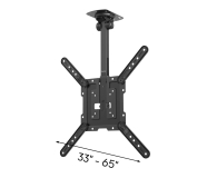 Hama Uchwyt Sufitowy do TV VESA 400x400 obrotowy regulacja 65" - 1516990 - zdjęcie 4